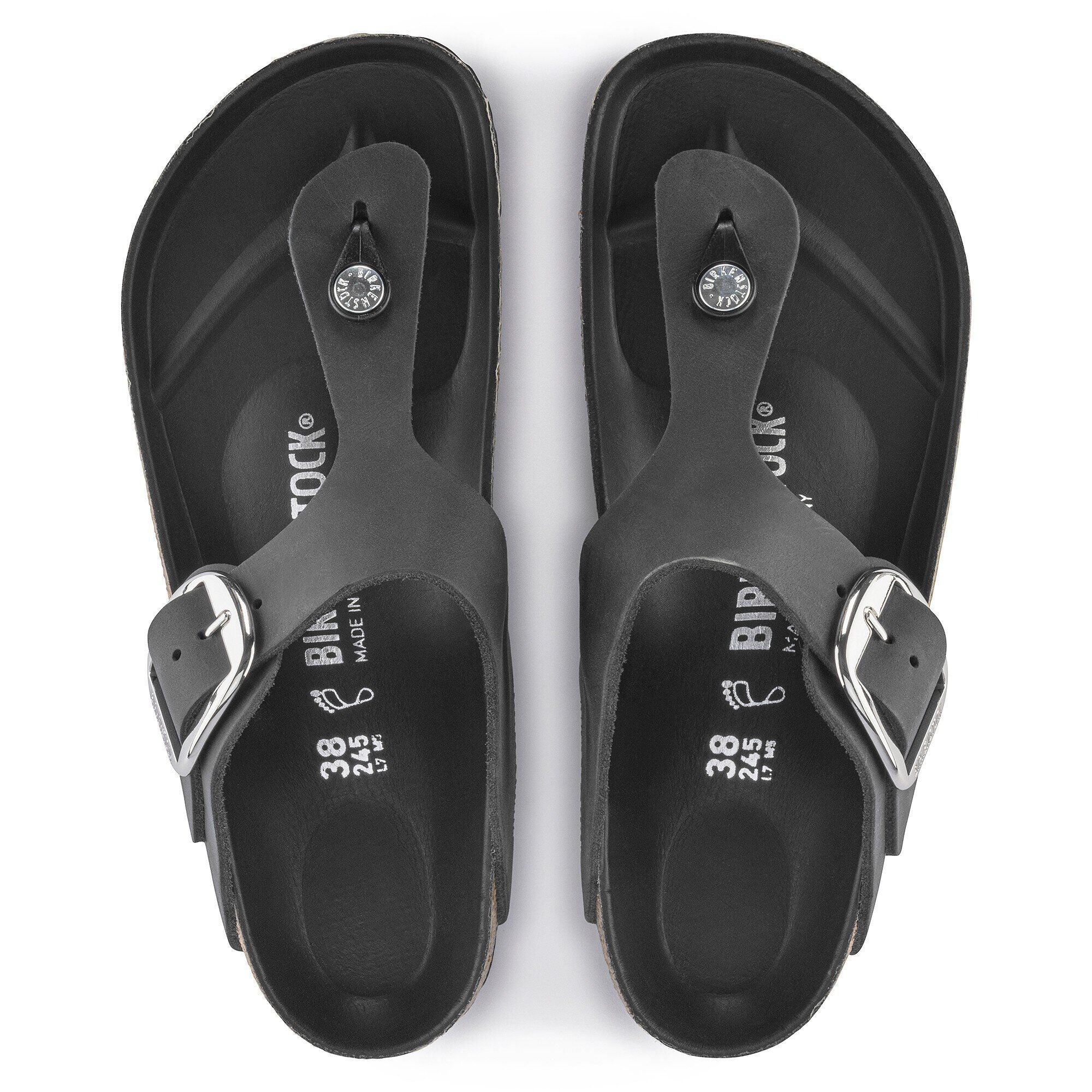 Gizeh Big Buckle | Oiled Leather | Black - Image 4