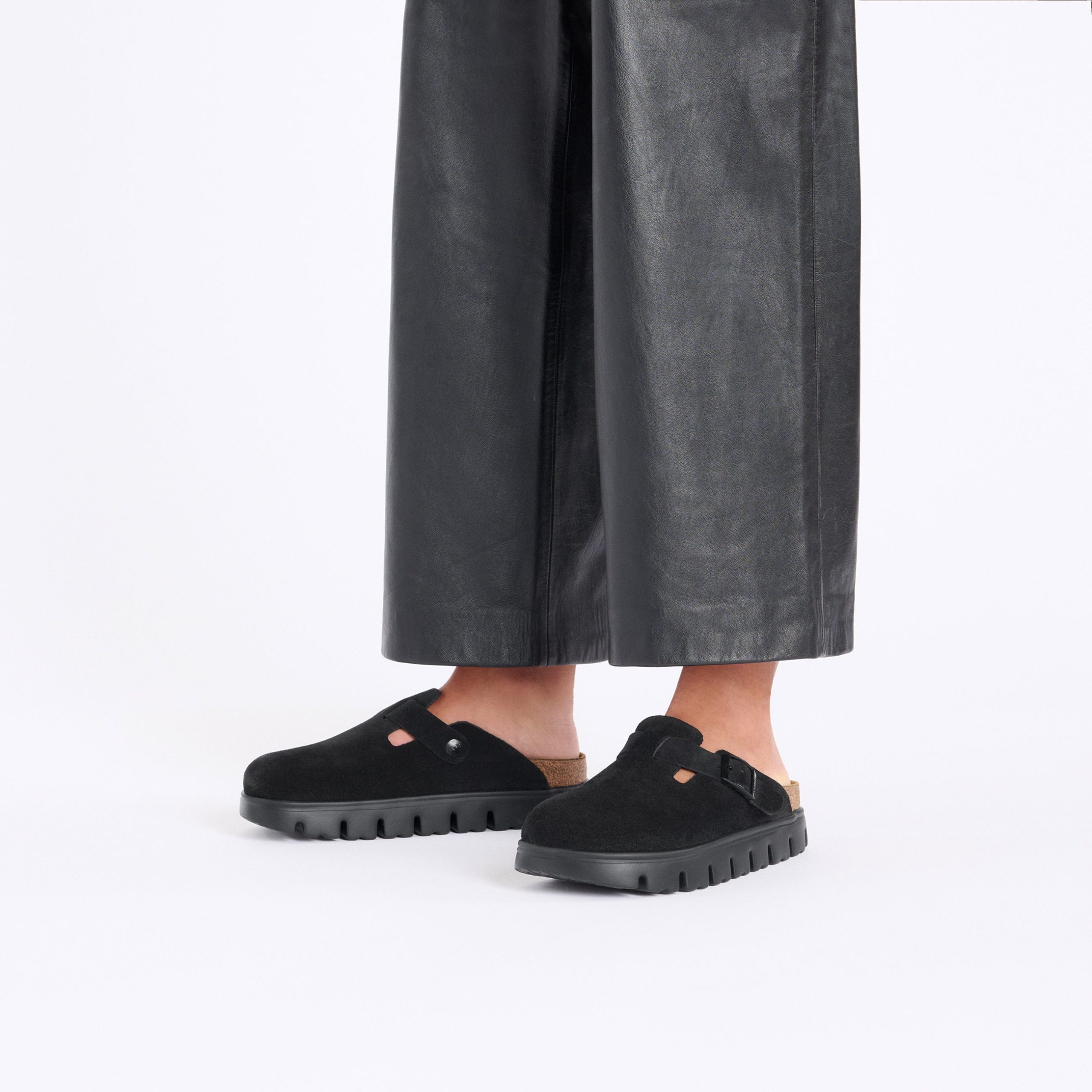 Boston Chunky Black Suede Leather - Image 4