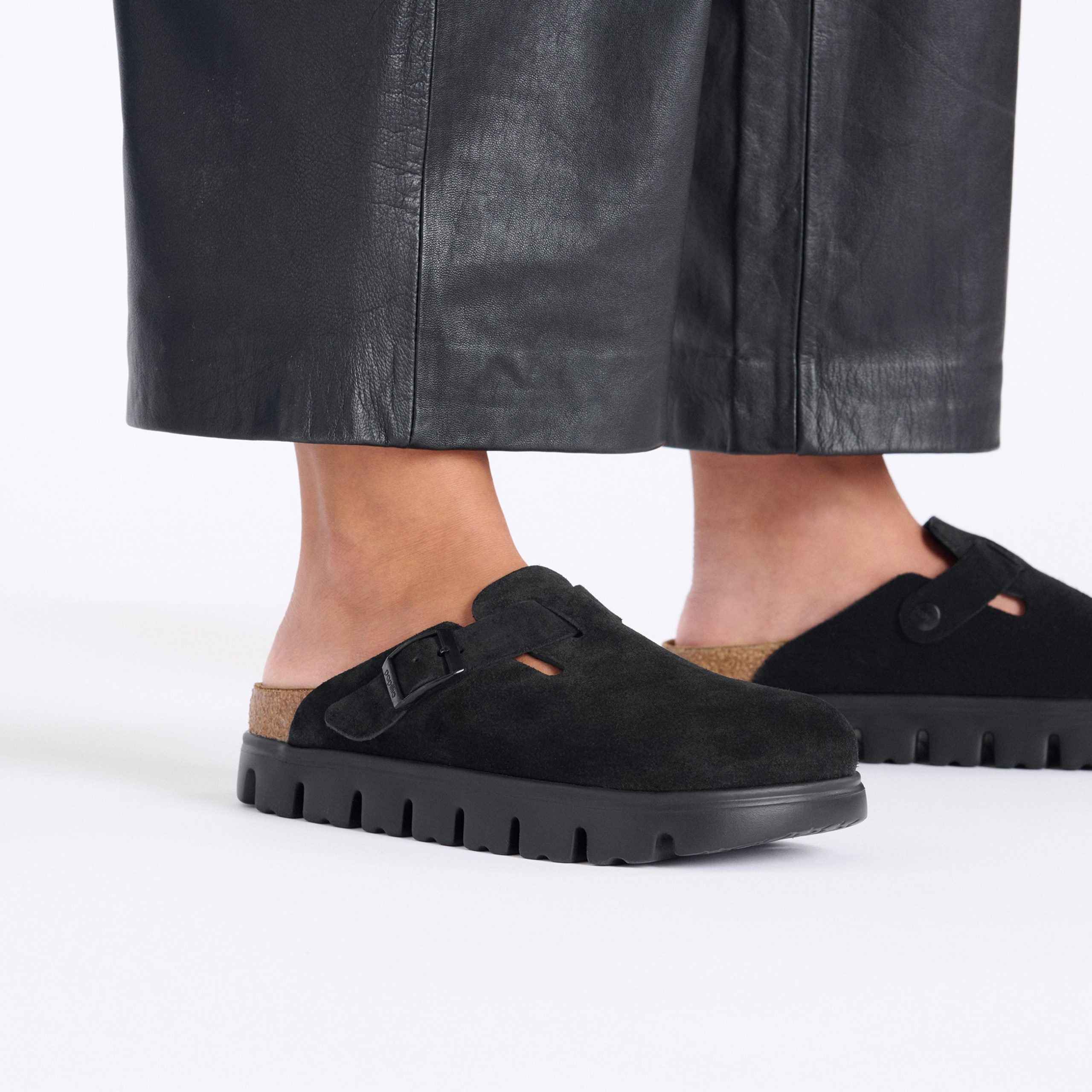Boston Chunky Black Suede Leather - Image 5