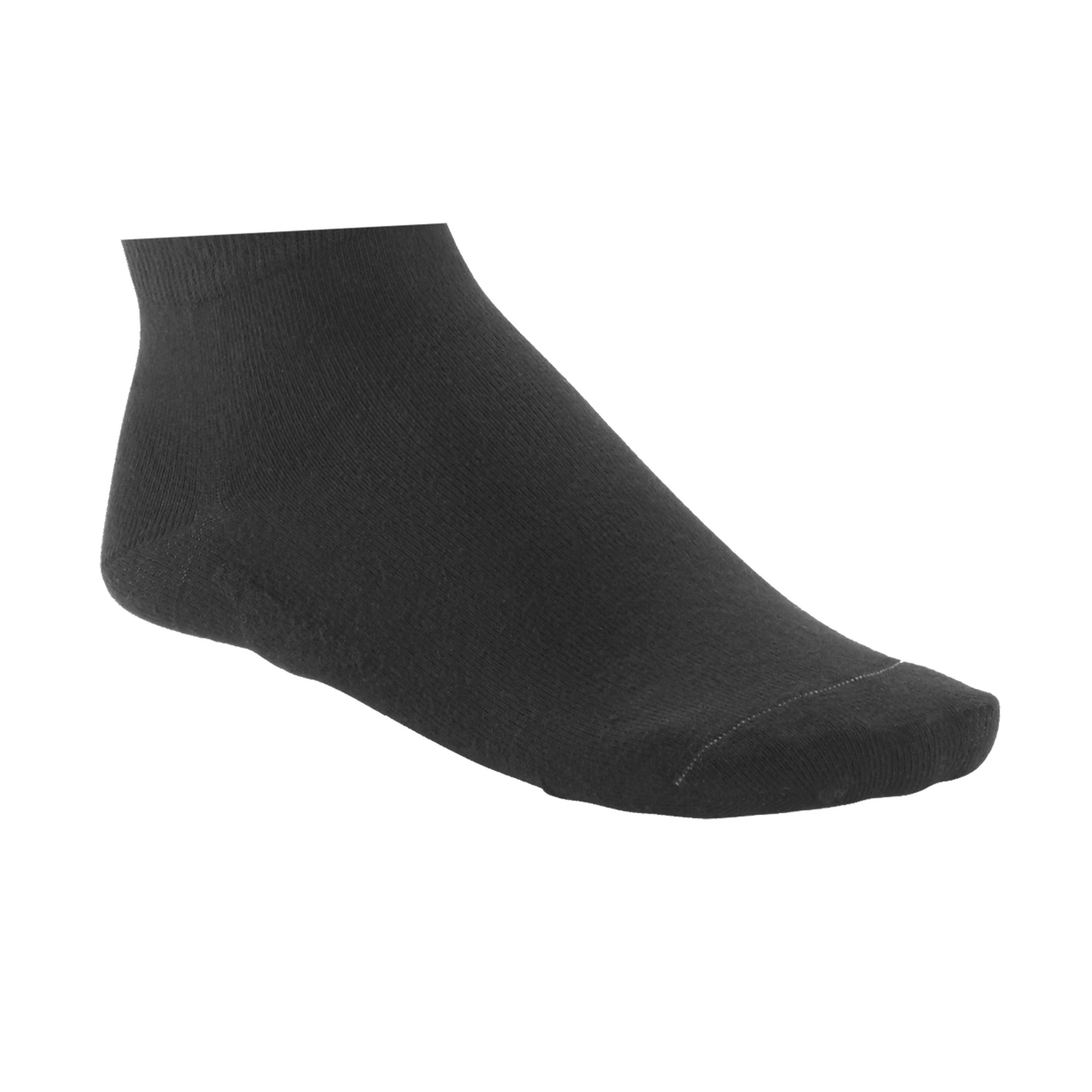 Cotton Sole Sneaker Socks Mens 2-Pack Black - Image 2