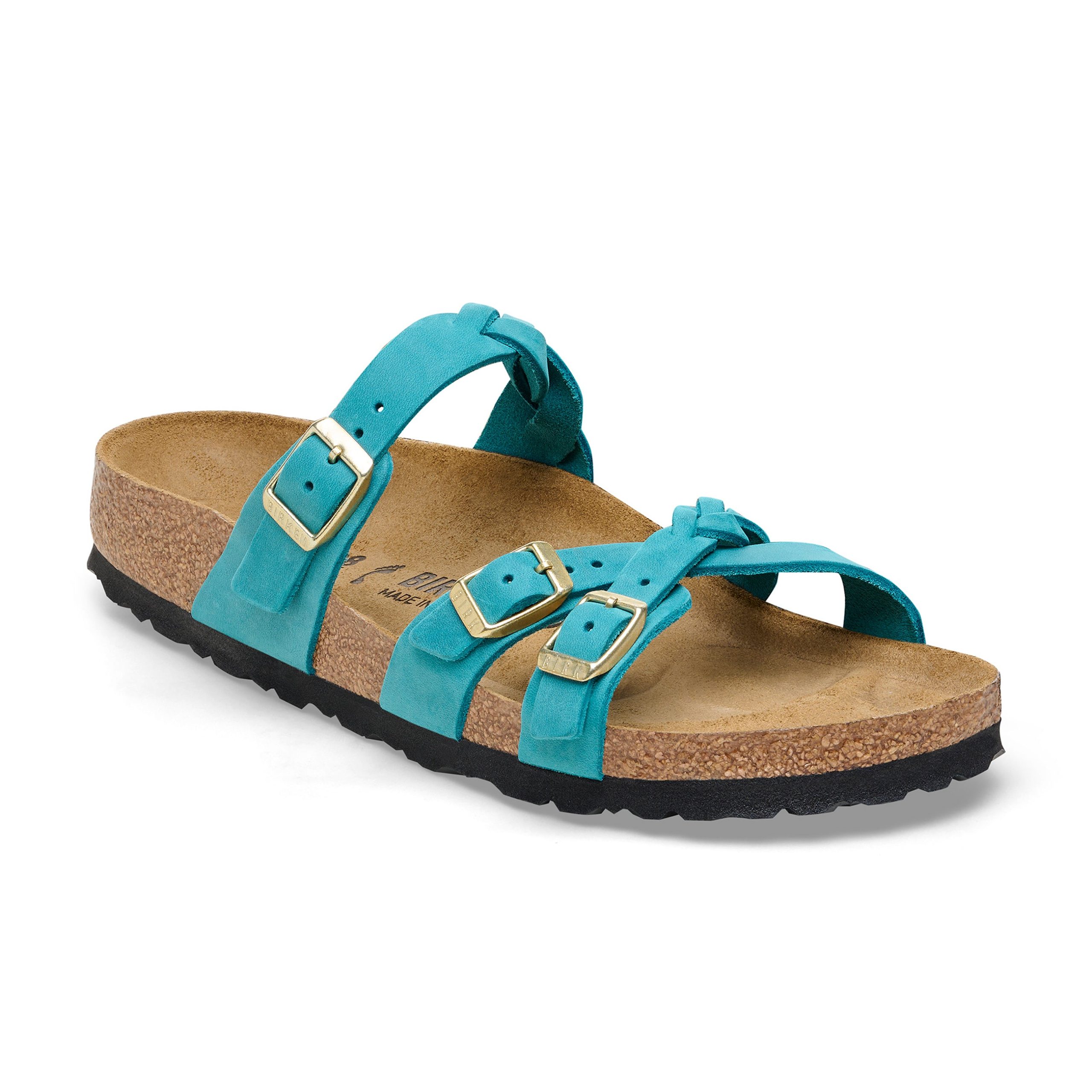 Franca Braided Biscay Bay Oiled Leather