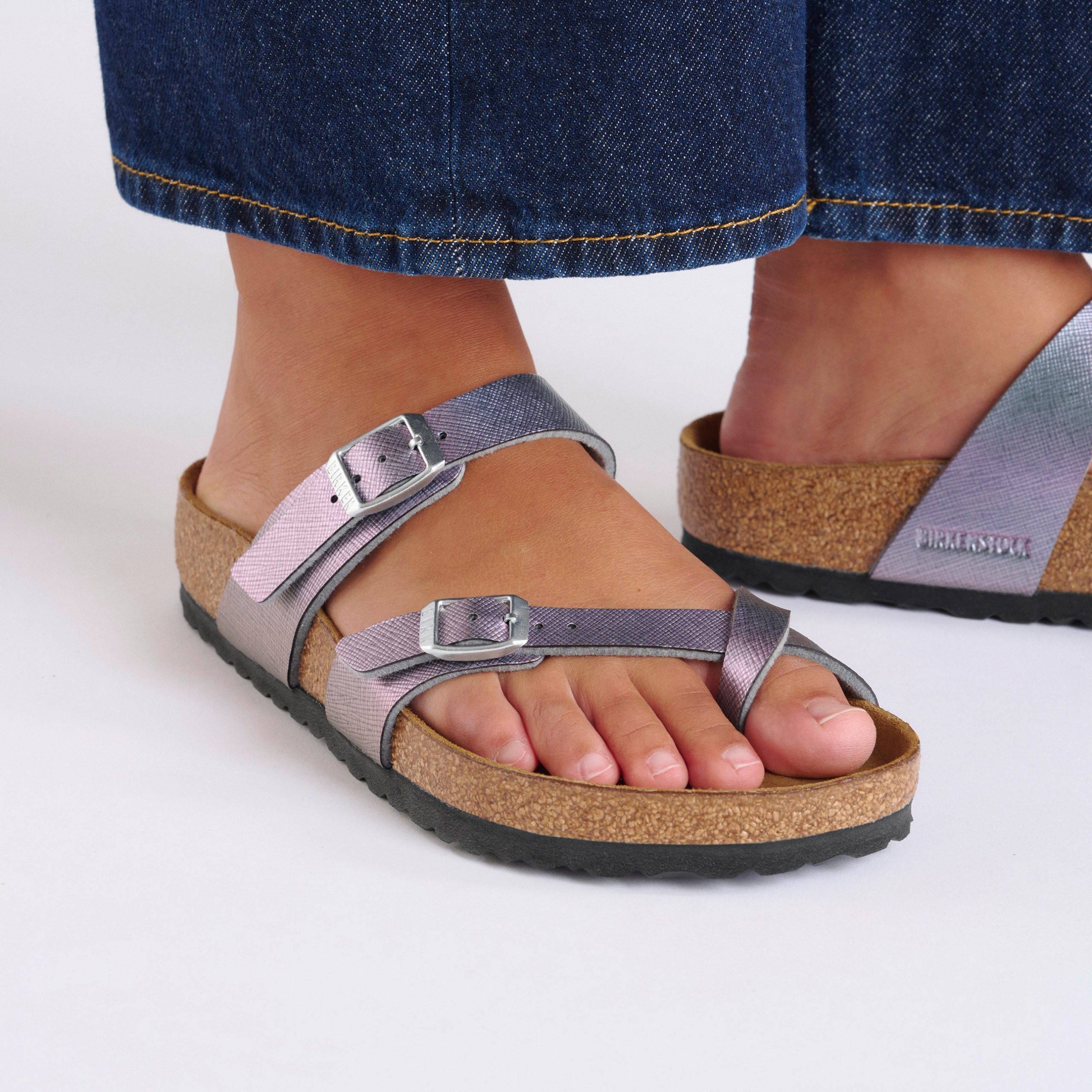 Mayari Saffiano Iridescent Viola Embossed Birko-Flor - Image 5