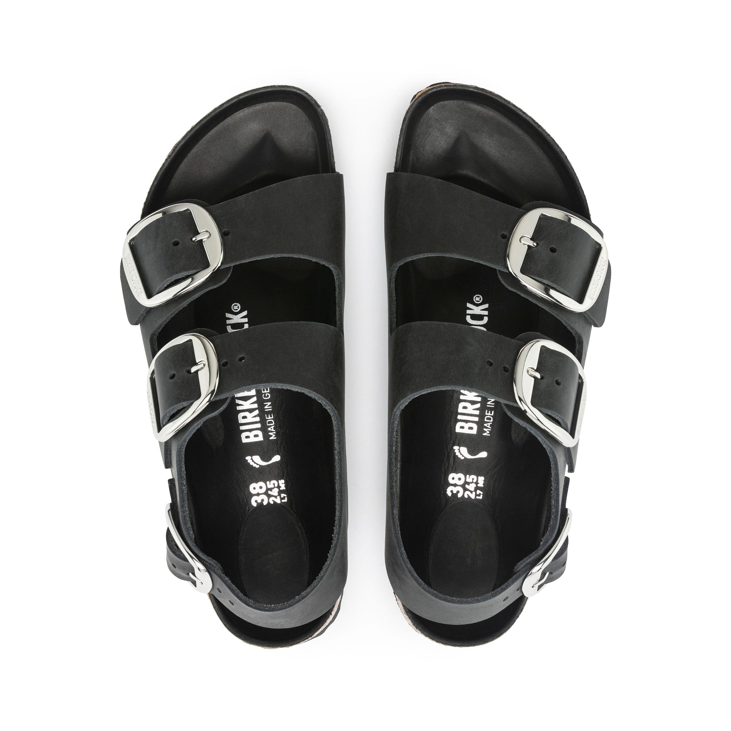 Milano Big Buckle Black Oiled Leather - Image 3